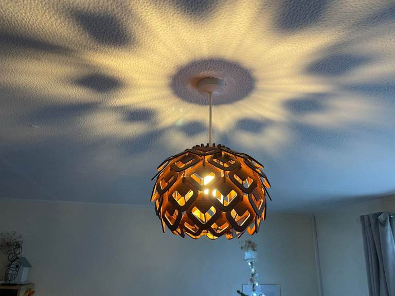 Pendant Ceiling Lamp Hand Made Statement Piece | Cosy Summer Lamp Shade B22/BC