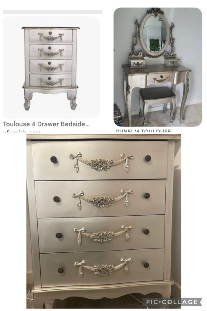 Silver Toulouse bedroom furniture