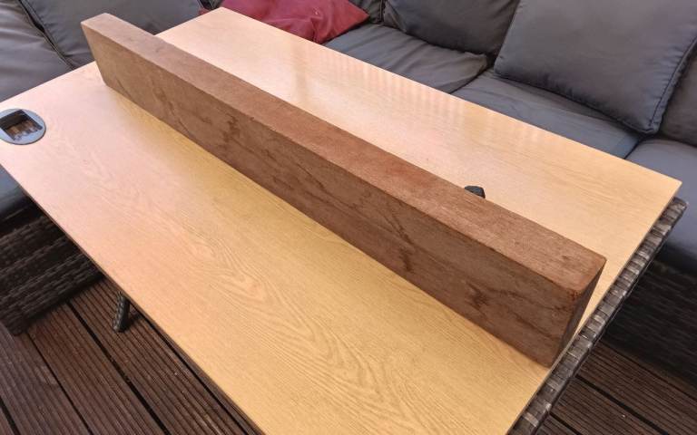 Solid Wood Timber Beam - 122.5 cm x 16 cm x 7 cm