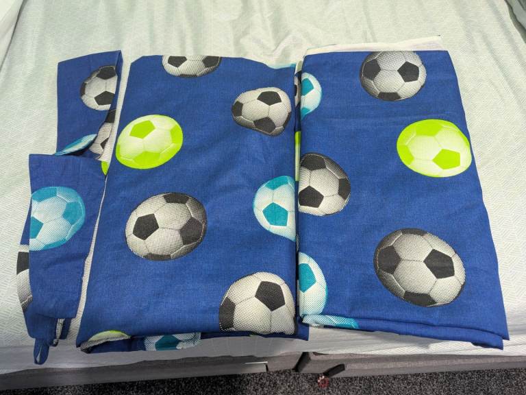 Football curtains with tie backs