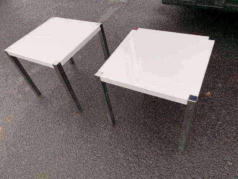 USED 2 White gloss square coffee tables £69 each