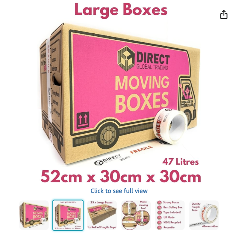 Large Carboard Moving Boxes 