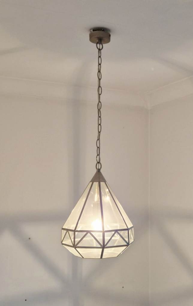 Laura Ashley ‘Zaria’ nickel ceiling pendant light RRP £180