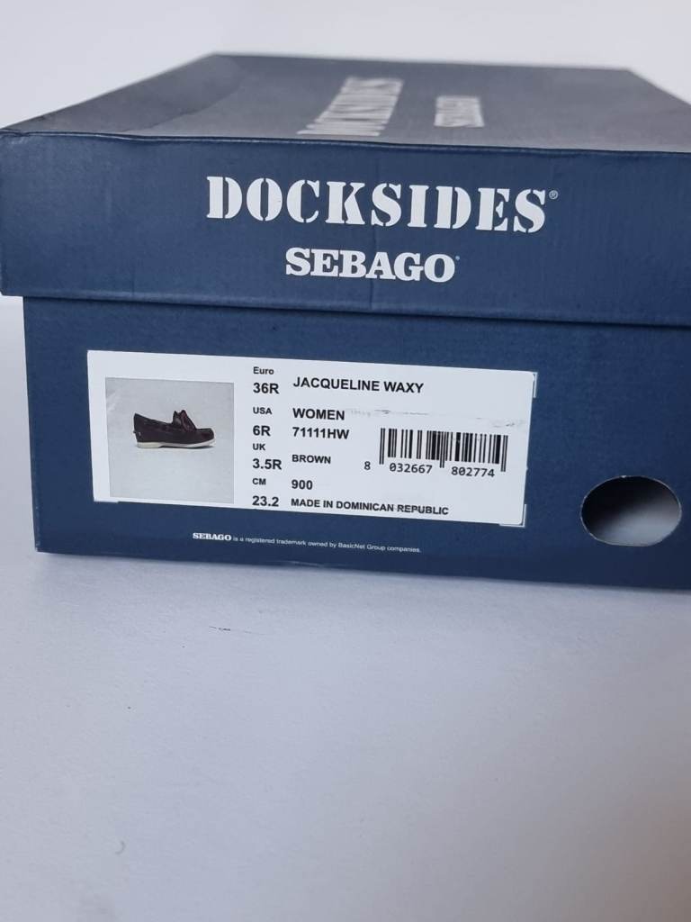 Sebago DOCKSIDES Jacqueline Waxy Leather Boat Shoes - New