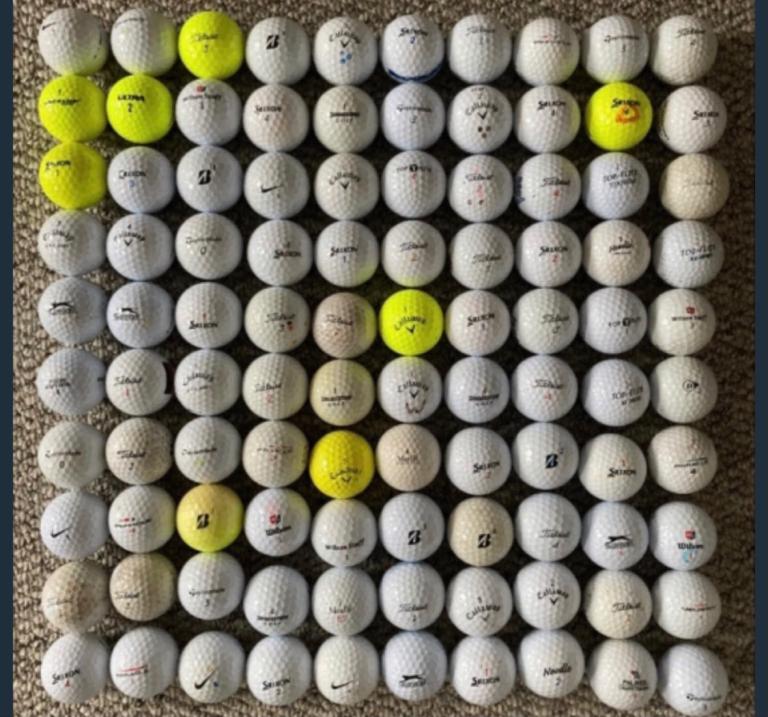 100 Mixed golf balls, Titleist, Callaway etc. grades A,B and C mix.