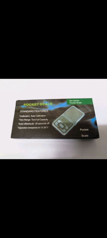 Pocket Scales 0.01g to 500g batteries included.