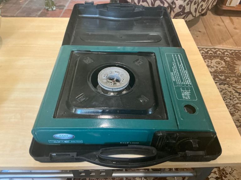 Small camping gas stove.