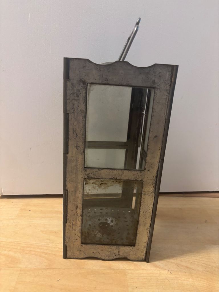 Vintage Military Style Metal Candle Lantern