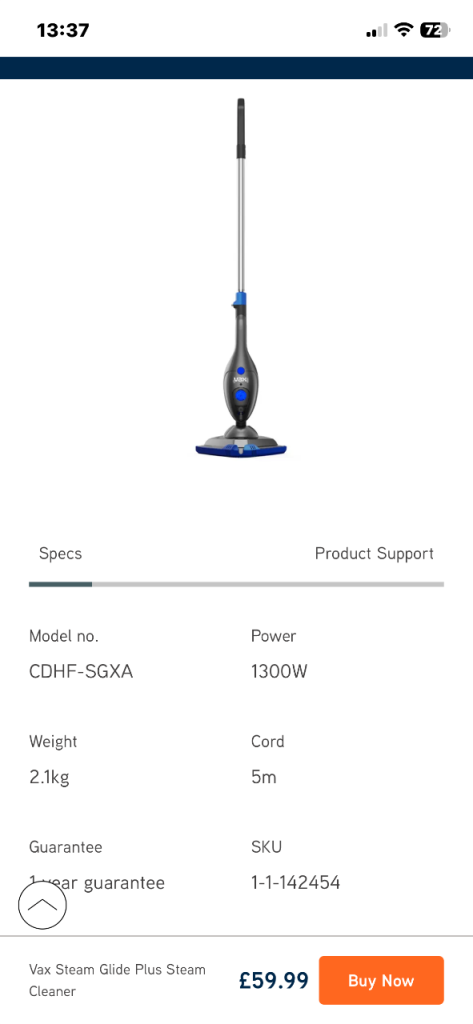 Steam mop 
