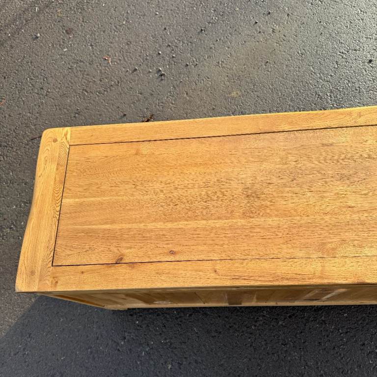 Solid Oak TV Unit Modern Oak Furnitureland Cabinet Stand Rustic Original