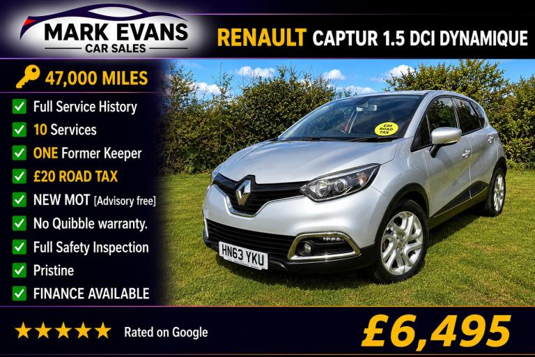 2013 Renault Captur 1.5 dCi 90 Dynamique MediaNav Energy 5dr HATCHBACK Diesel Manual