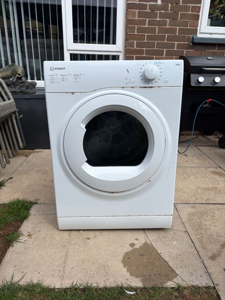 Indesit Tumble Dryer 8KG Drum Size Vented - White, Fair Condition 