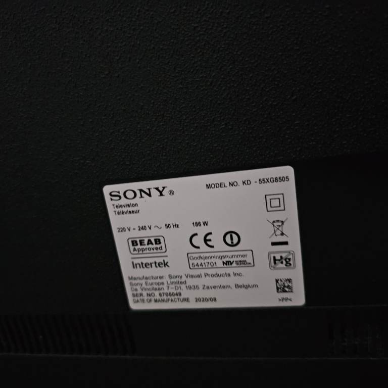 Sony KD-55XG8505 55" Smart 4K UHD TV