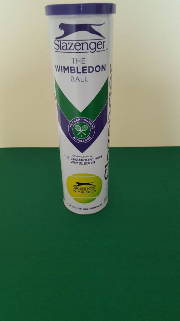 New 4 Slazenger Wimbledon Balls in Sealed in Container