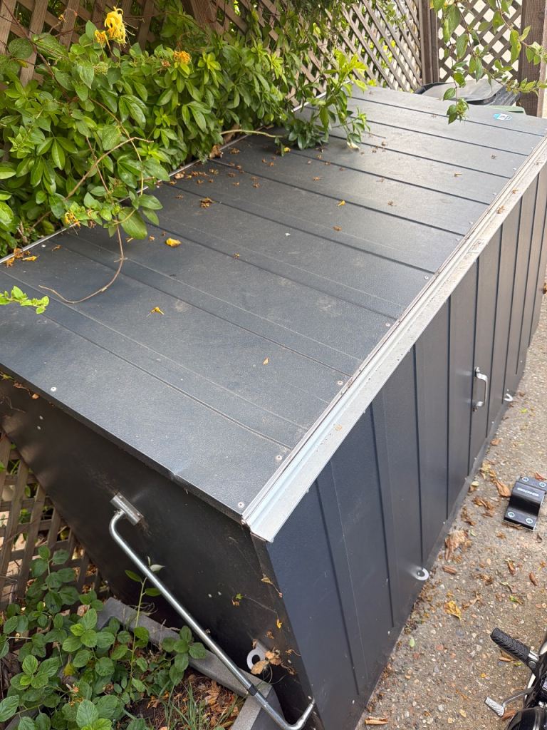 Free Trimetals Metal Bike Storage Unit - Secure & Weatherproof