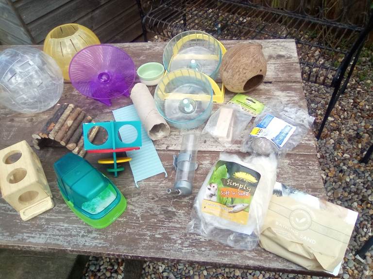 Hamster Cage and Accessories - Bumper Bundle - good used condition