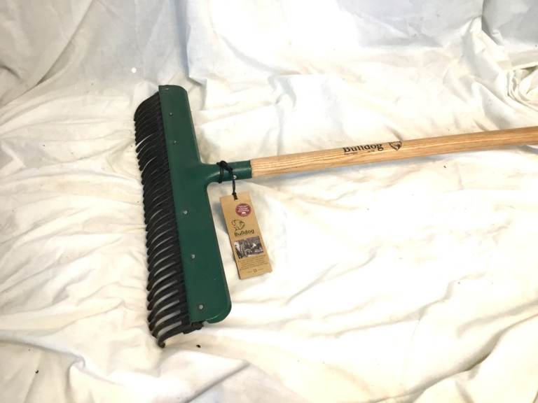 NEW Bulldog Garden Rake Rubber Tines 510mm  20in Wide