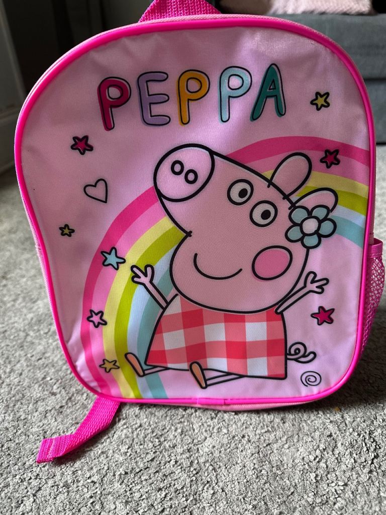 New Peppa Pig Kids Backpack – Bright Pink School Bag