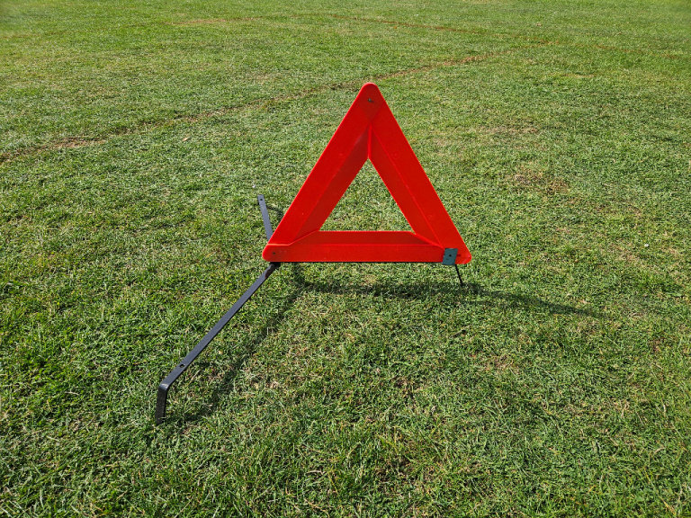 AA advance warning triangle emergency 