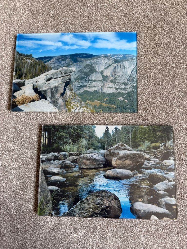 Pair of Yosemite Landscape Photo Prints - Good Condition