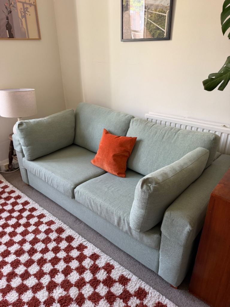 3-Seater Sofa Bed in fern green
