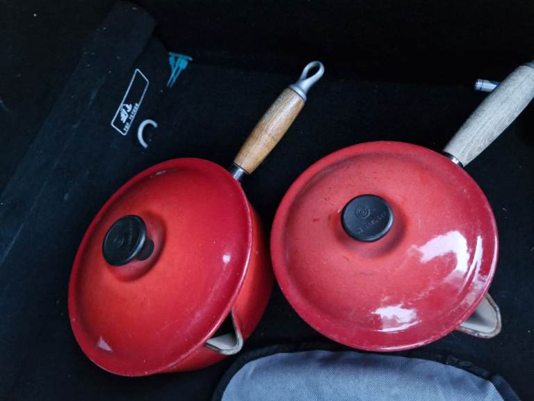 image for le creuset bundle  1 casserole and 2 pots