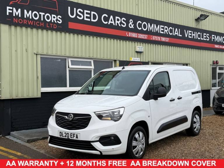 2020 20 VAUXHALL COMBO 1.5 TURBO D 2000 SPORTIVE PANEL VAN 4DR DIESEL MANUAL L1 