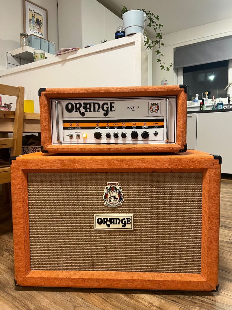 Orange Rocker 30 amp head and Closed Back PPC212 2 x 12 Orange speaker cab