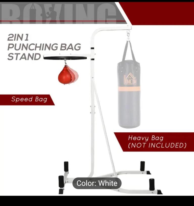 Freestanding Boxing Punch Bag stand & Speed Ball Station Platform Hanging Frame Home Gym
