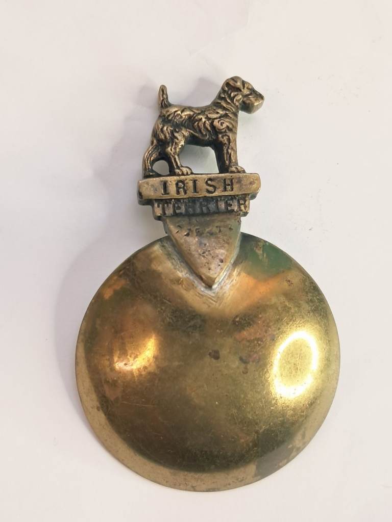 Vintage Brass Irish Terrier Spoon Decor