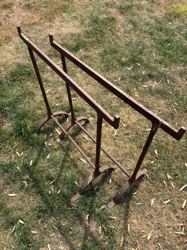 Rustic Metal Display Rack/Trestle – Weathered Condition