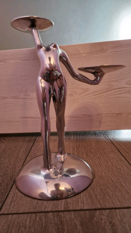 Candle Holder Polished Aluminium