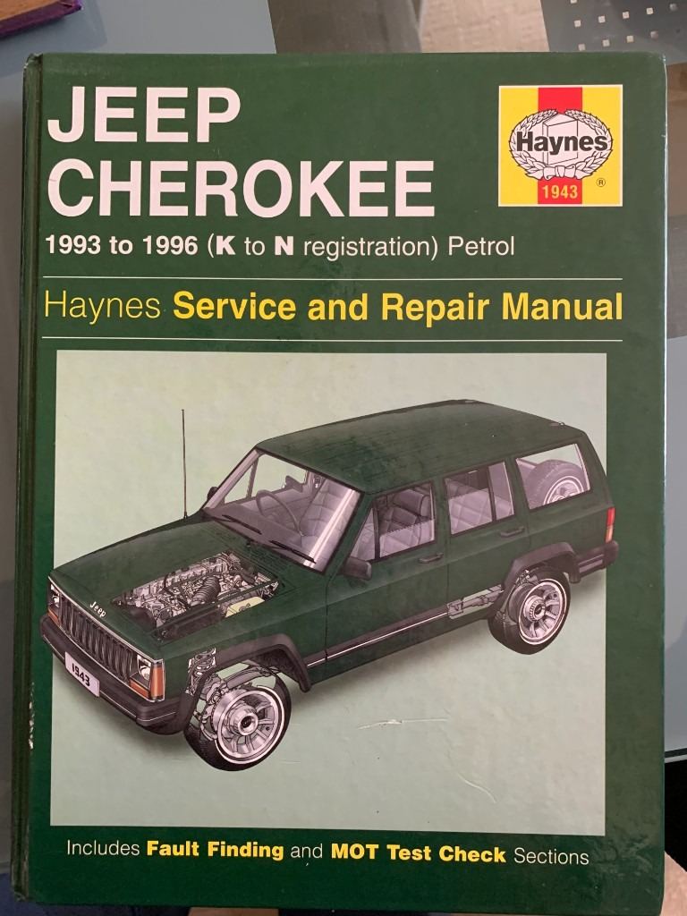 HAYNES WORKSHOP MANUAL FOR JEEP CHEROKEE 1993 to 1996 (K to N Reg)