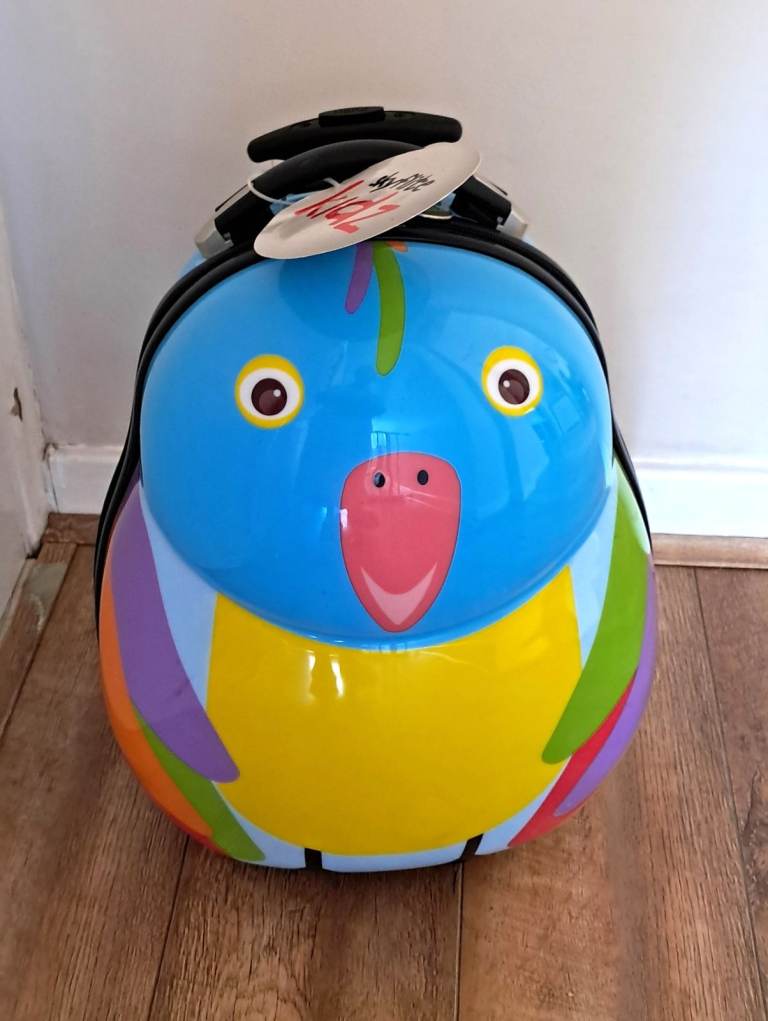Kids Parrot Design Suitcase – New with Tags