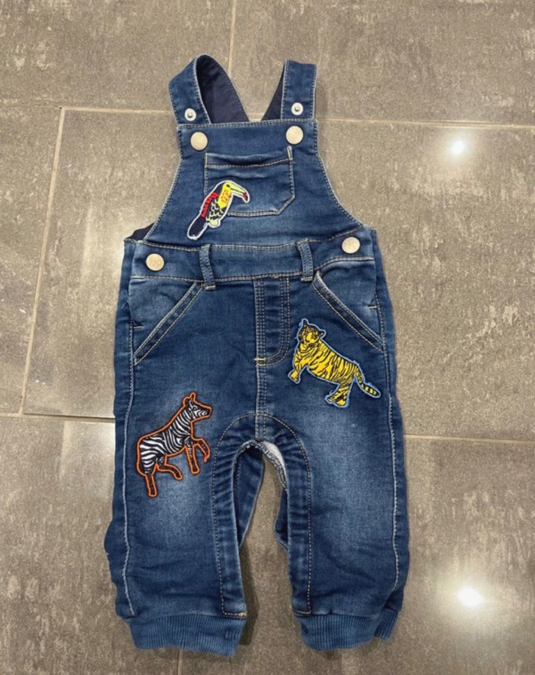 Babies denim dungarees excellent condition size 3-6 months