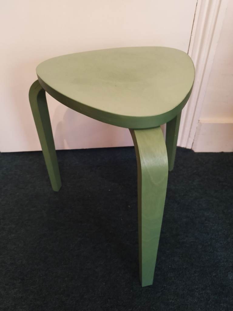 image for Three Ikea KYRRE Stools green