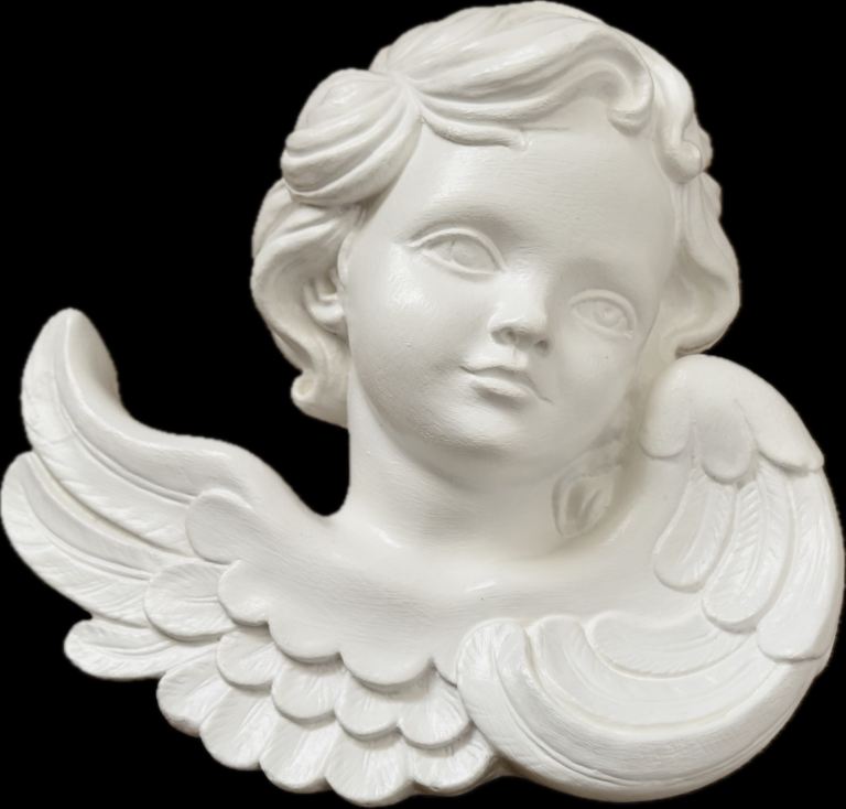 Beautiful decorative plaster angel with wings