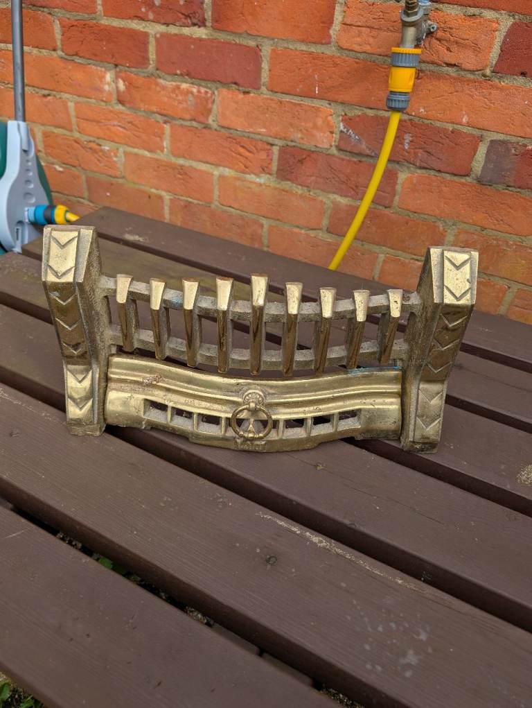 Brass Fire Grate / Fireplace Basket – Good Condition