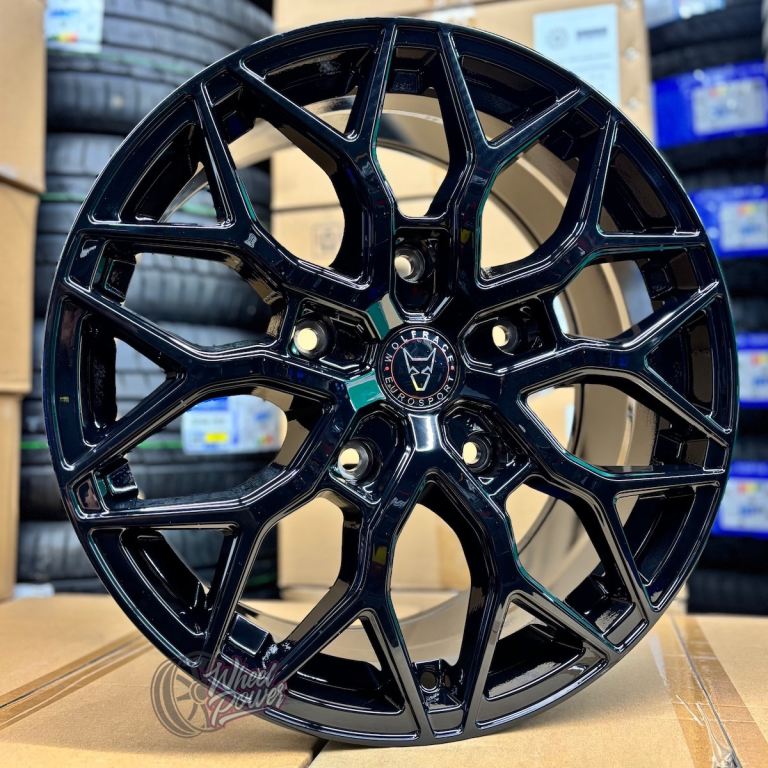 18” 5x160 Wolfrace Ford Transit Custom Alloys New Black Wheels Load Rated