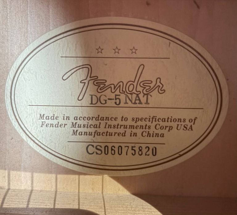 Acoustic Guitar Fender DG-5 NAT + Stand + Case