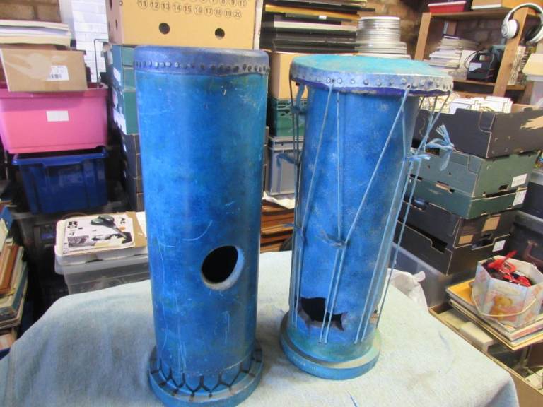Unusual Vintage Ethnic Drums x 2