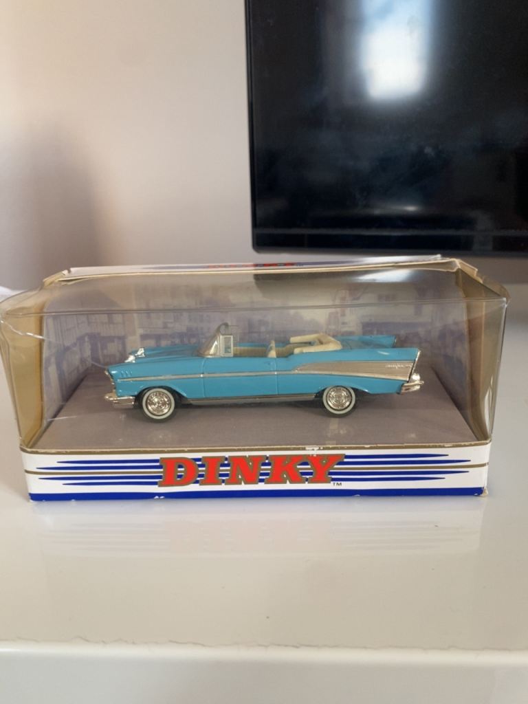 Dinky Chevy bel air  - Blue Convertible, Original Box