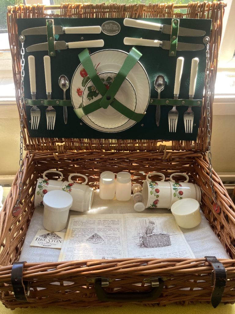 Vintage Brexton picnic hamper