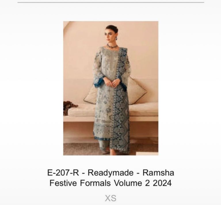 Ramsha ready made salwar kameez .Also available in size small 