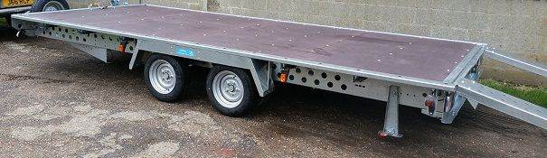 Flat Bed Twin Axle Trailer 16' x 7'3 - Woodford FBT 130