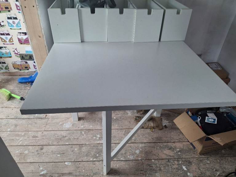 White ikea folding table