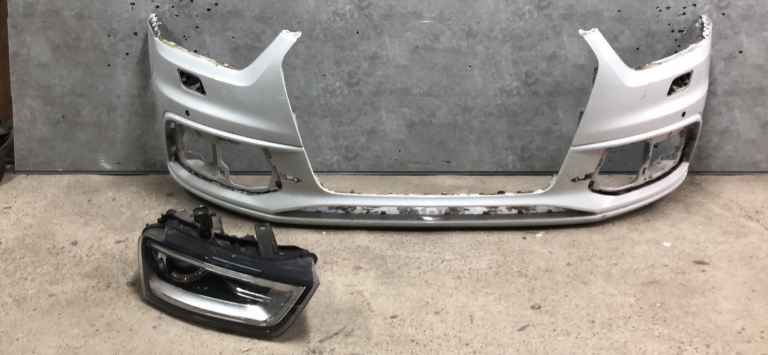 Audi Q3 S Line front bumper + drivers led xenon headlamp 2011 - 2014 