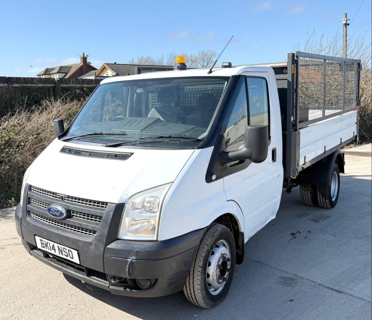2014 FORD TRANSIT 125 T350 CAGED TIPPER TAILBOARD 3 SEATS MANUAL 80,000 MILES