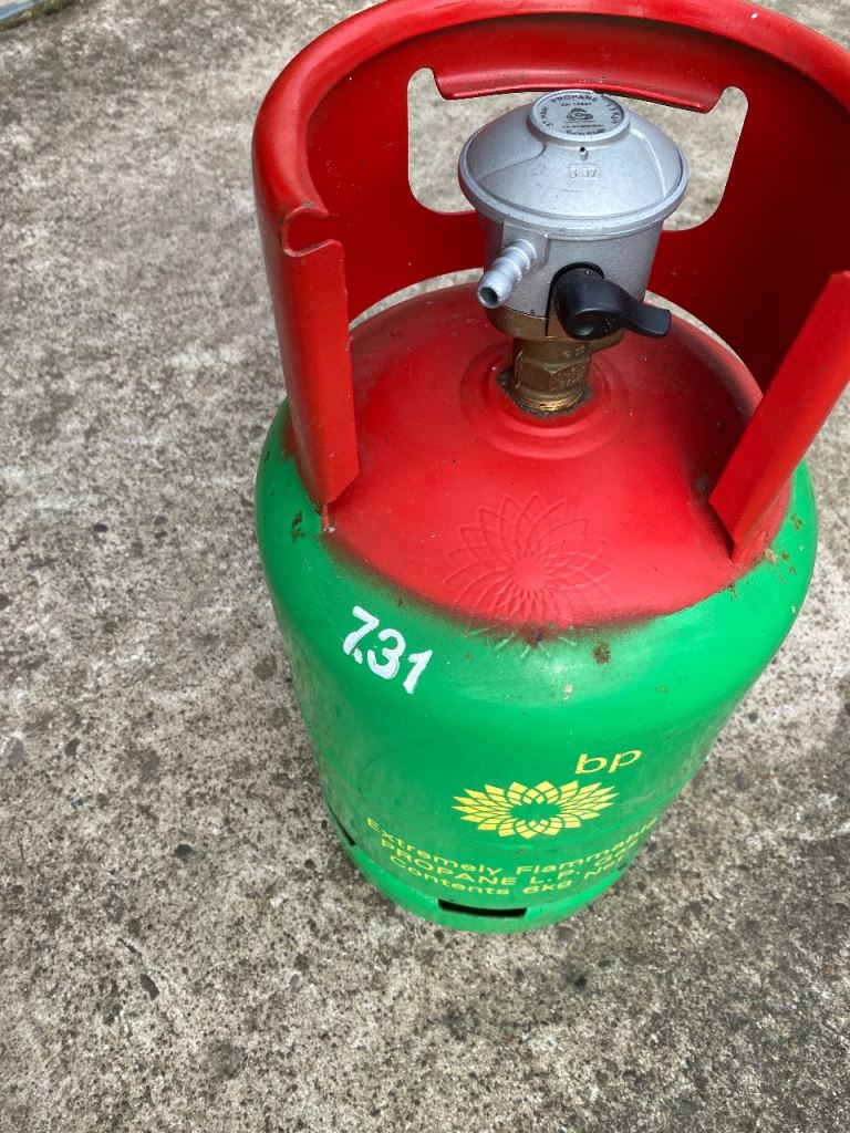 Bp patio gas bottle 1/2 full 6kg