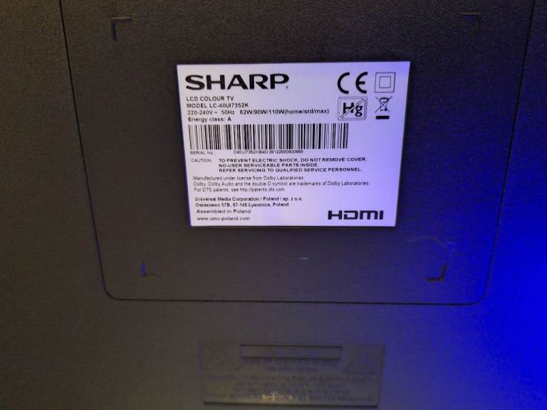 TV and glass TV stand